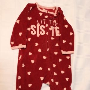 Size 3M red sleeper from carters with the feet